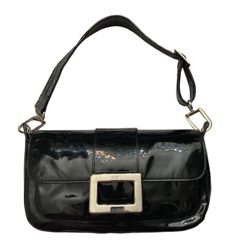 Roger Vivier Black patent leather luxury handbag